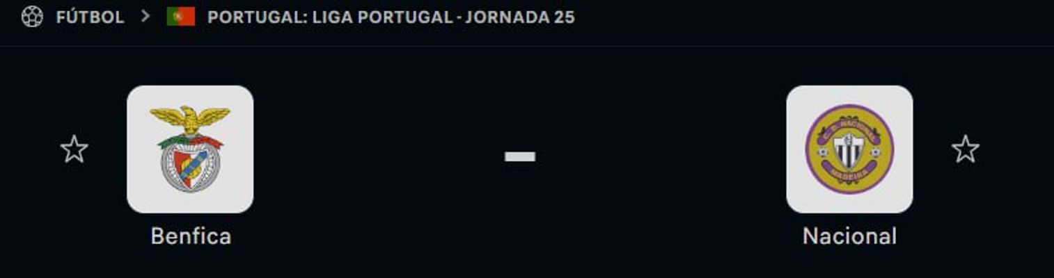 Benfica vs Nacional