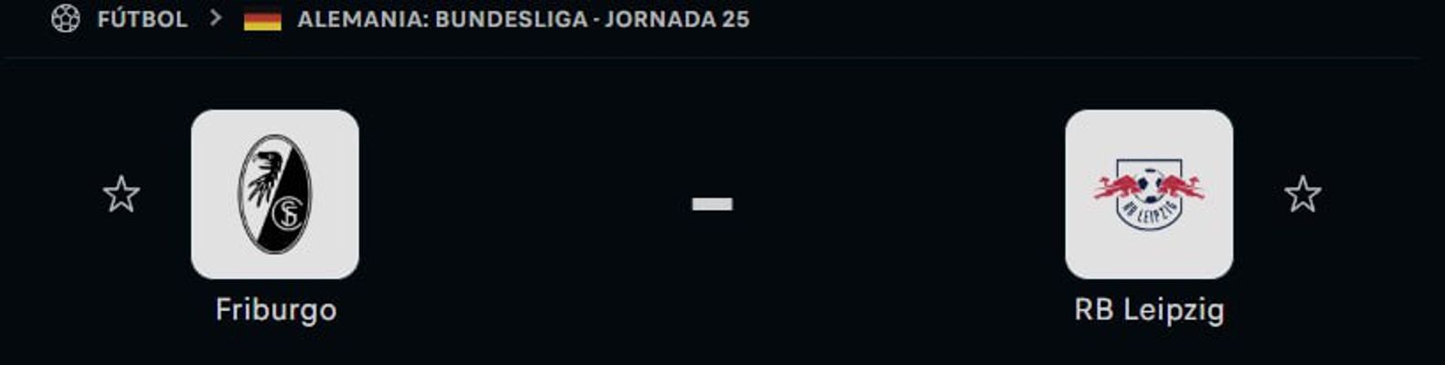 Friburgo vs RB Leipzig