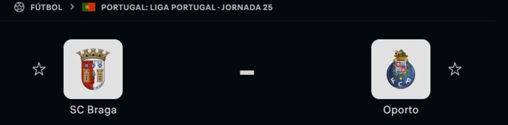 Braga vs Oporto